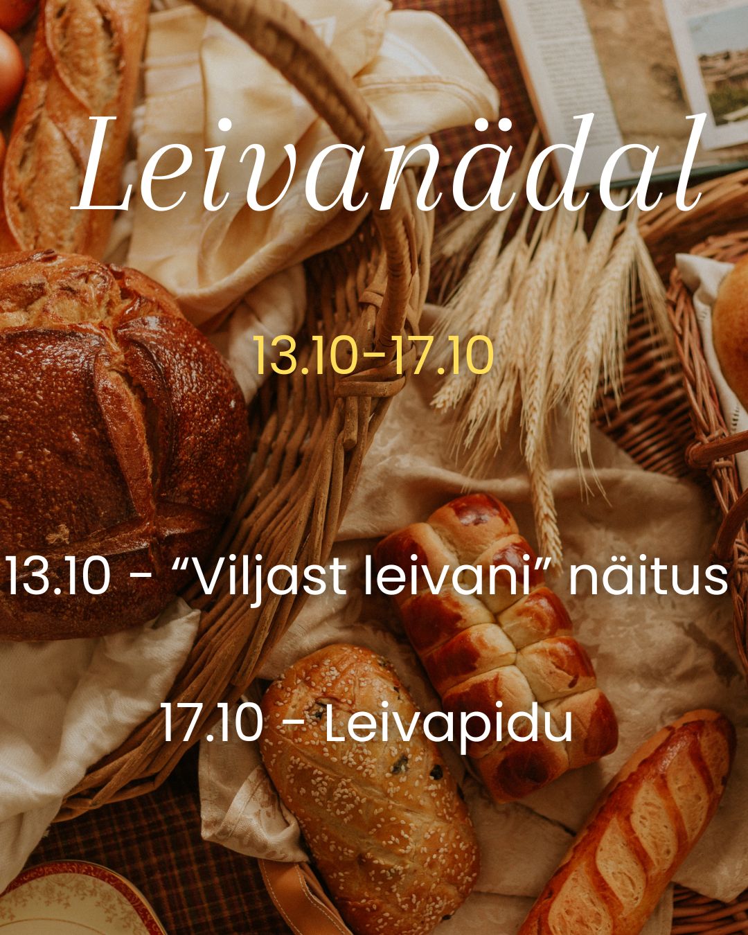 Leivanädala ajal koolis said õpilased maitsta erinevaid leivasorte ja õppida tundma, millistest teraviljadest leiba valmistatakse.  